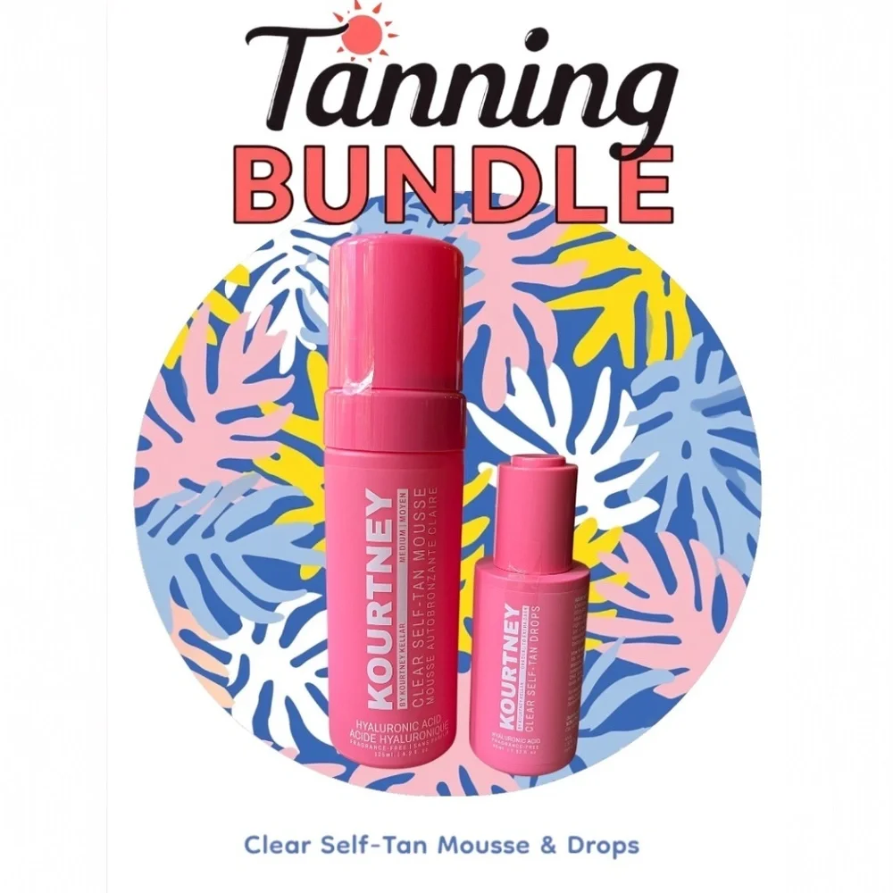 KOURTNEY by Kourtney Kellar Self Tan Mousse & Drops Bundle NWT Hydrating Glow